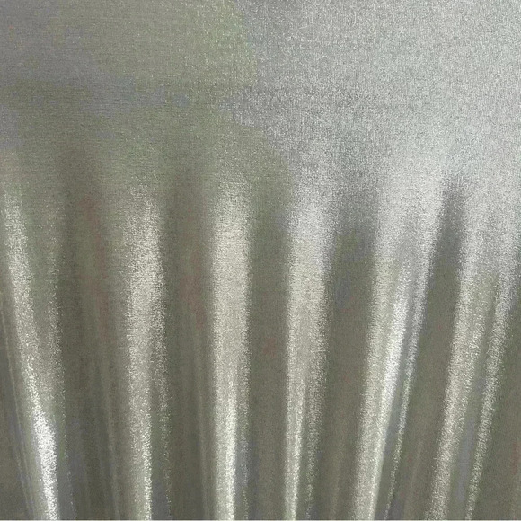 TORRID Metallic Silver Liquid Knit Surplice Mini Dress Size 1 / US 14/16 - Picture 8 of 9